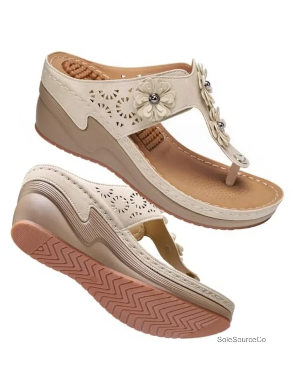 Womens Wedge Sandals Dressy Platform Flip Flops